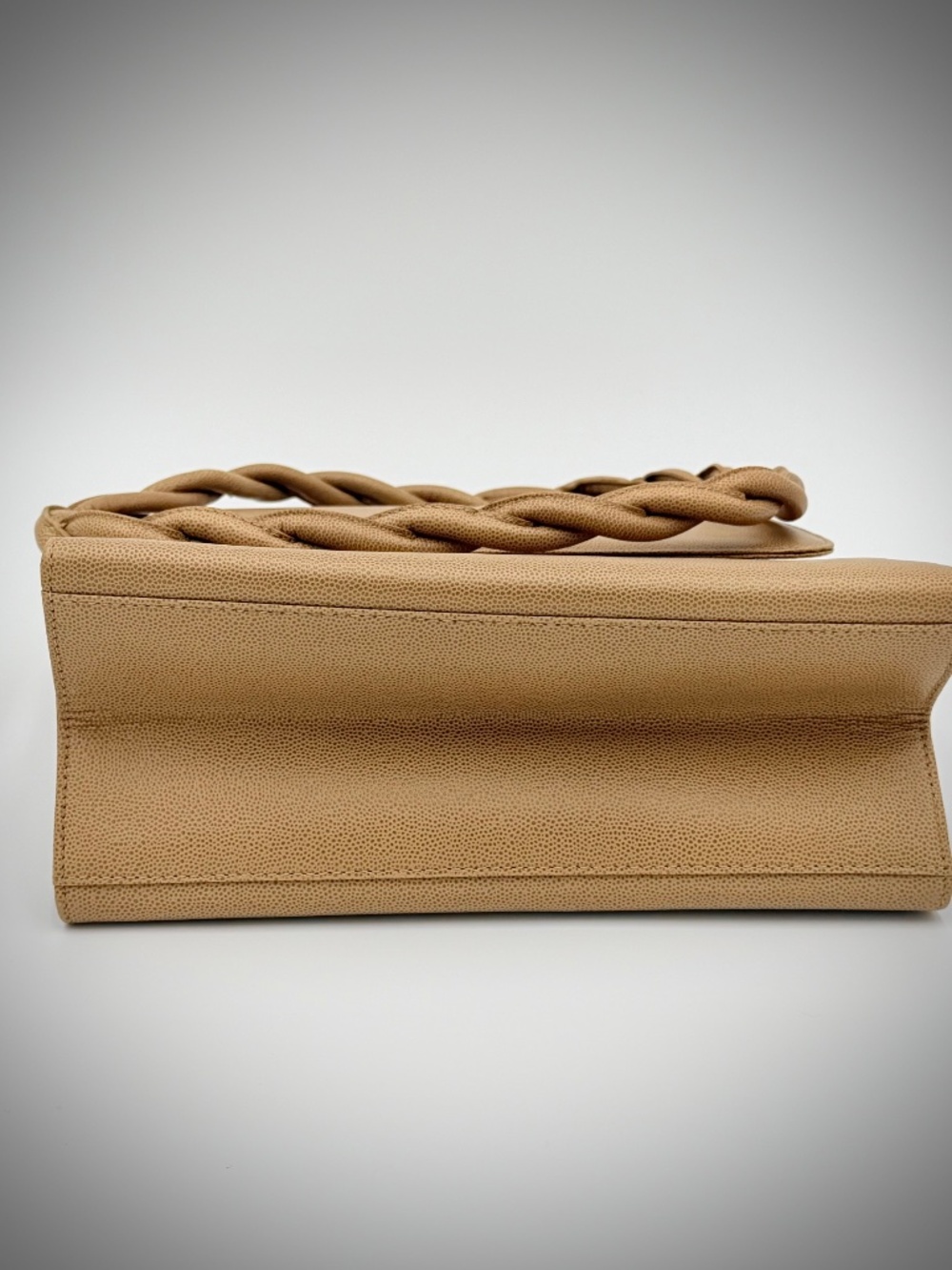 Chanel Vintage Matelassé Caviar Crossbody — Beige - Picture 9 of 16